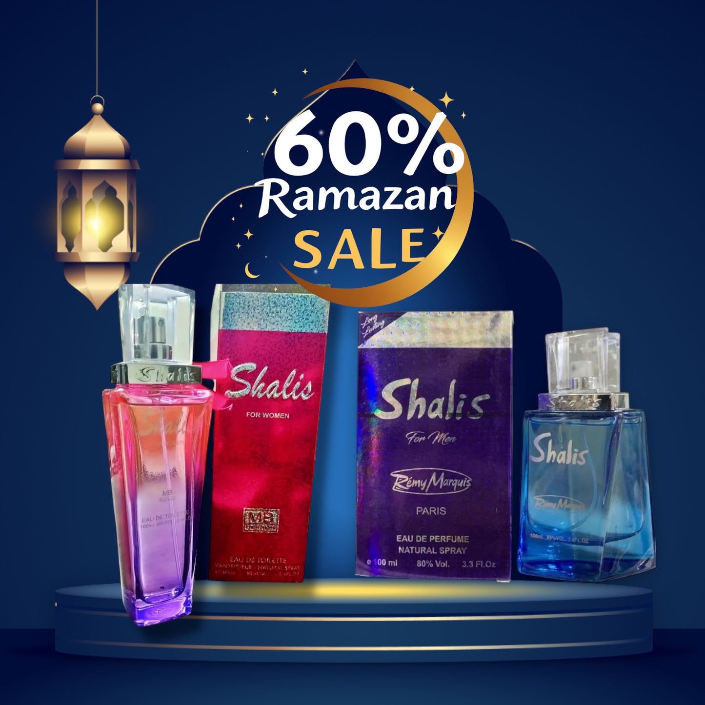 Ramazan OFFER 60% OFF 2 in 1 Deal Shalis 100ML 2 perfumes